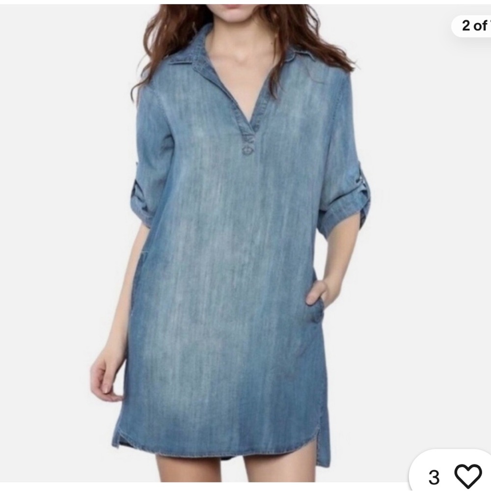 Cloth and stone Blue Denim Tunic Dress